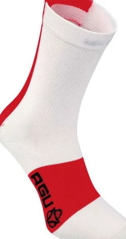 AGU Linea Summer Fietssok Wit/Rood