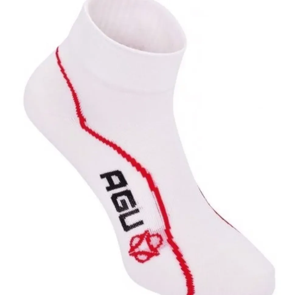 AGU Summer Fietssok Wit/Rood duo-pack