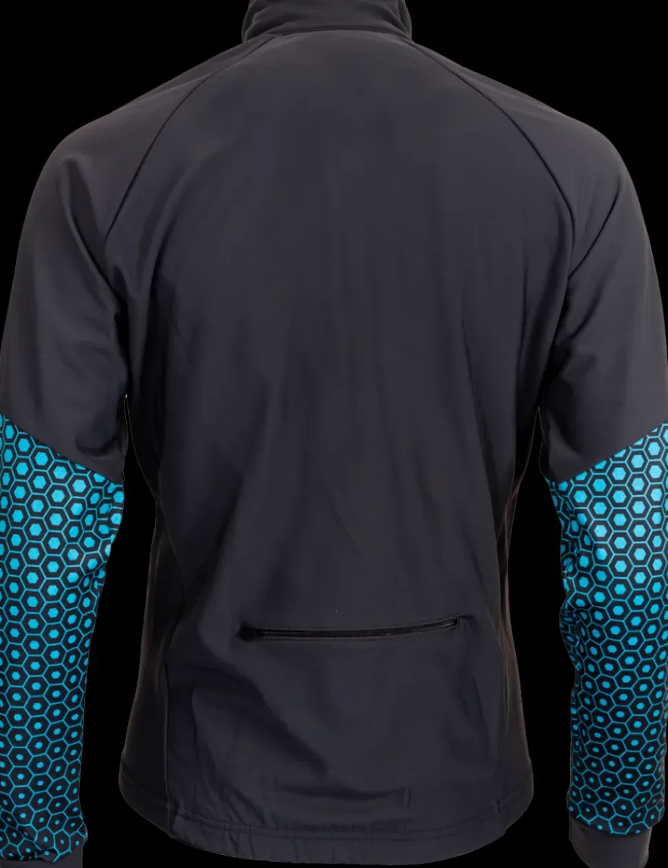 AGU Thermo schaatsjack darkgrey/mint met windstopper