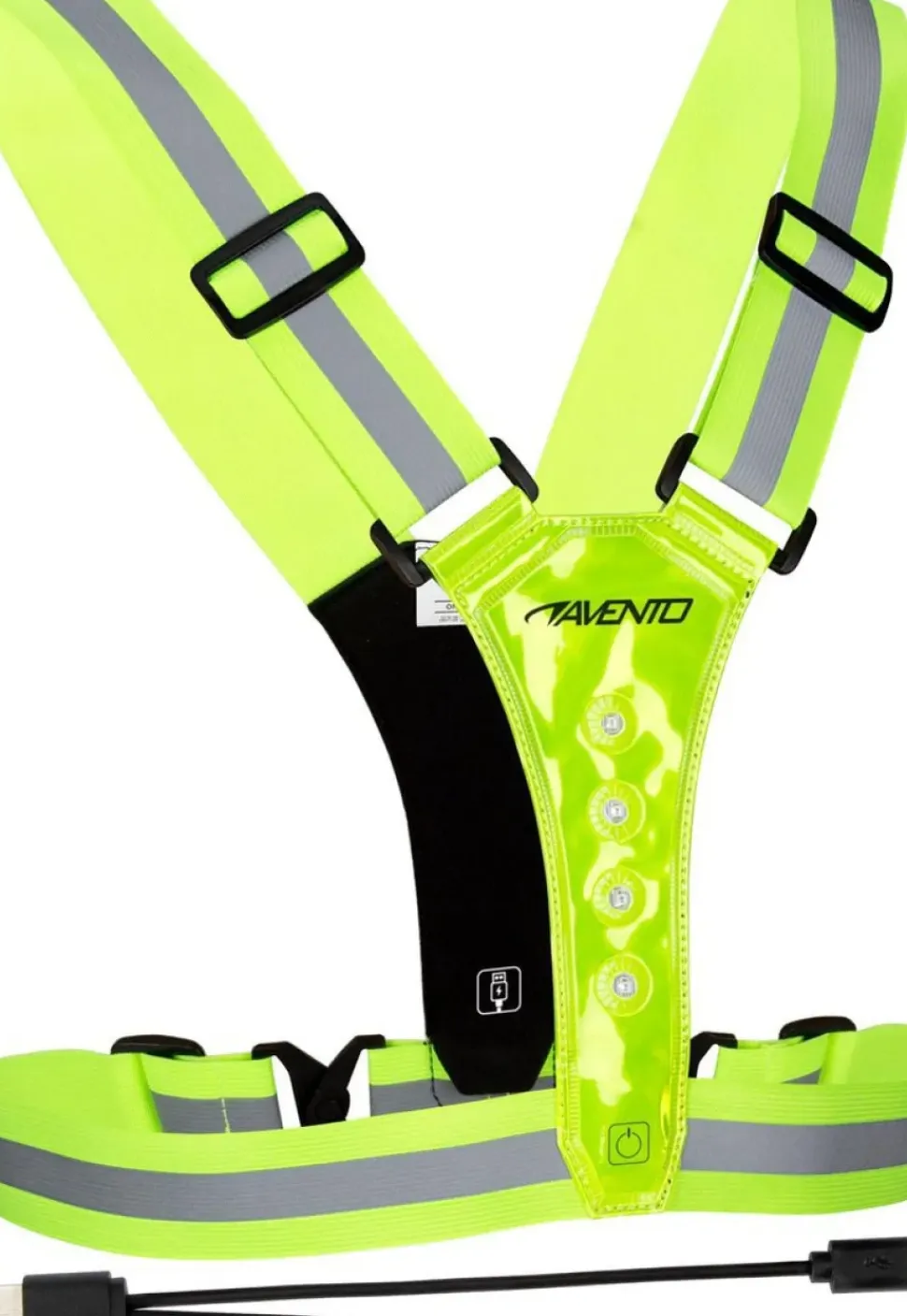 Avento veiligheidsvest LED oplaadbaar