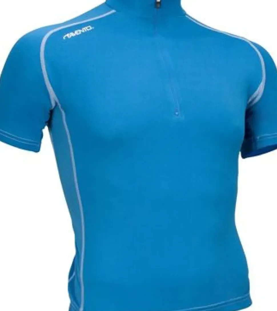 Avento wielershirt korte mouw azuurblauw