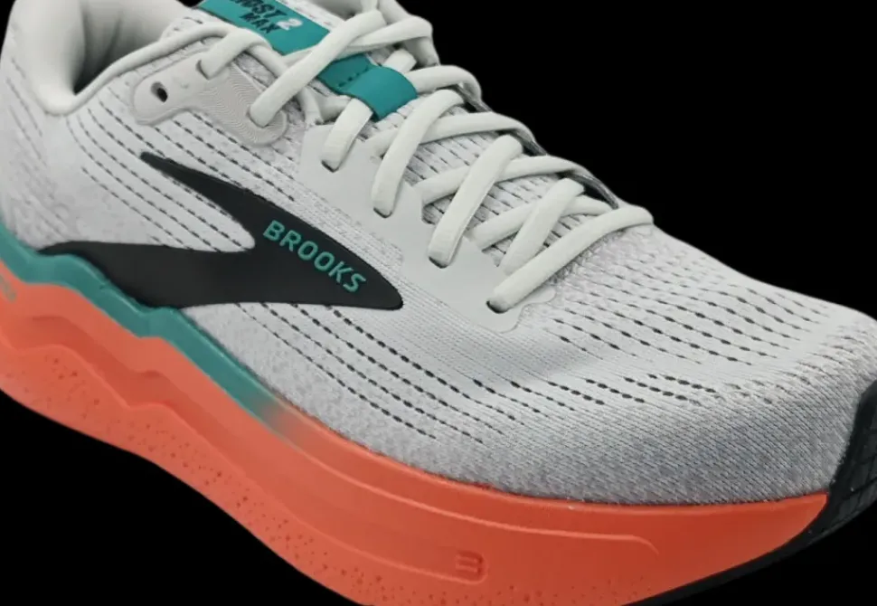 Brooks Ghost Max 2 oyster mushroom/orange/teal