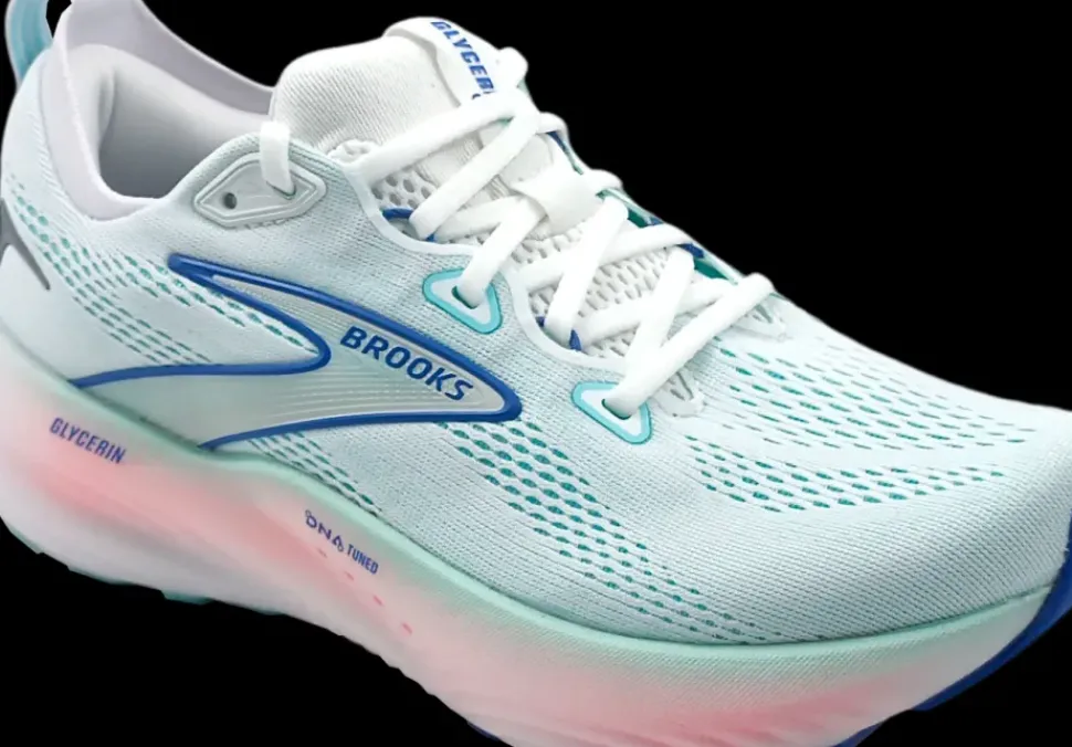 Brooks Glycerin 22 white/limpet shell/amparo blue