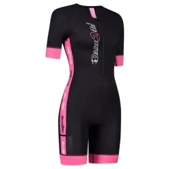 Dare2Tri Woman's Coolmax short sleeve tri-suit Black-pink