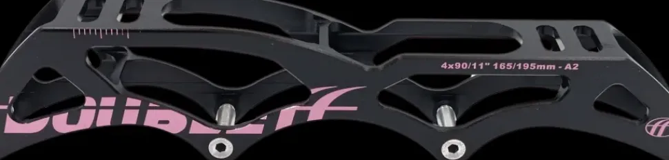 DoubleFF 11.0" 4x90 165/195mm zwart/roze
