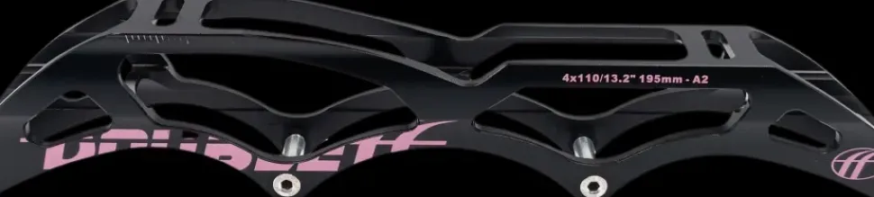 DoubleFF 13.2" 4x110 195mm zwart/roze