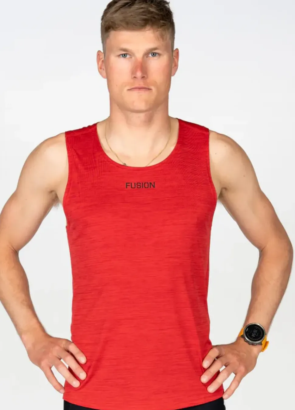 Fusion mens C3 singlet red