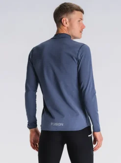 Fusion mens C3 zip neck night blue