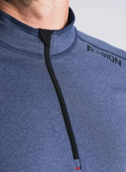 Fusion mens C3 zip neck night blue