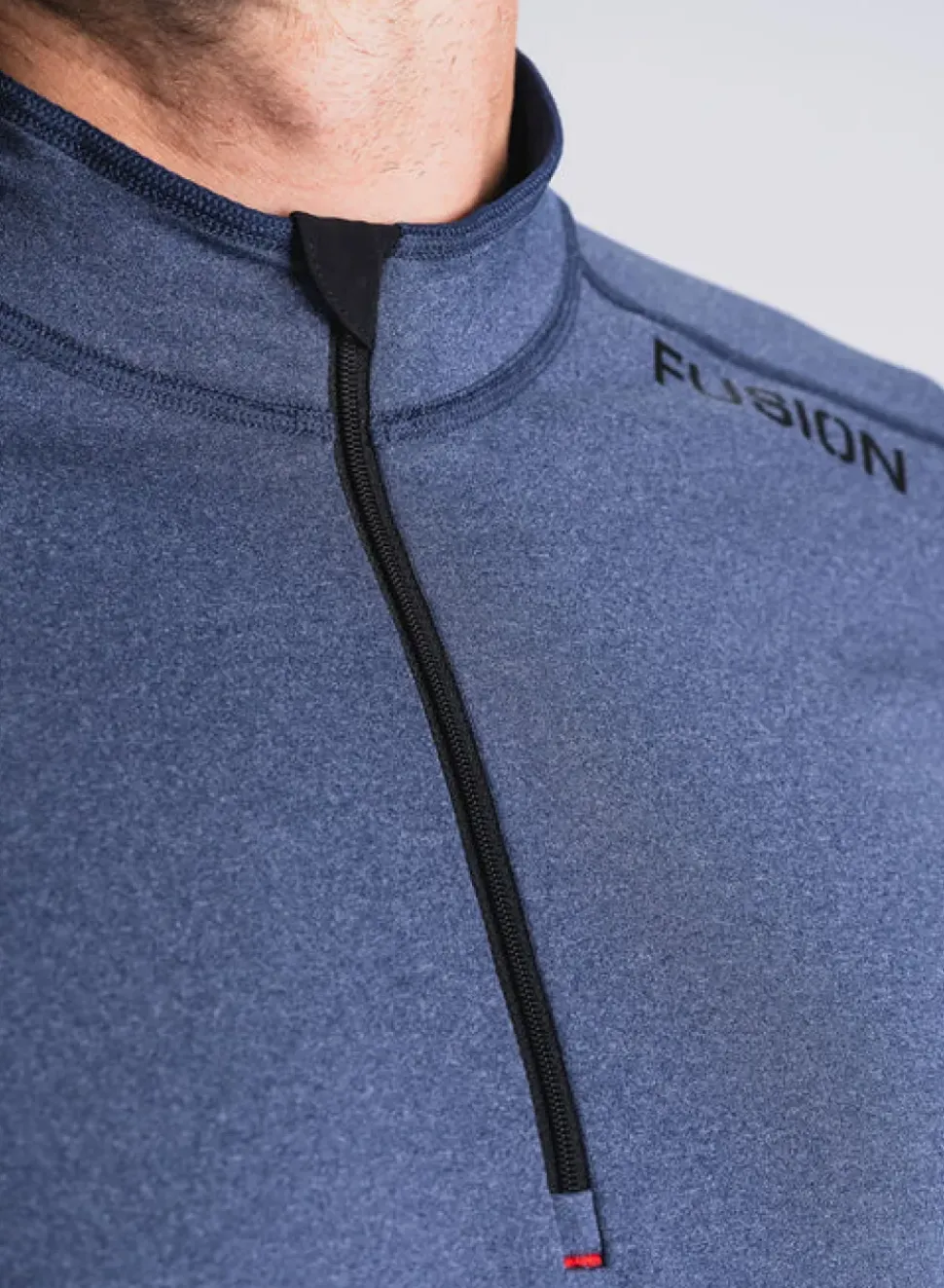 Fusion mens C3 zip neck night blue
