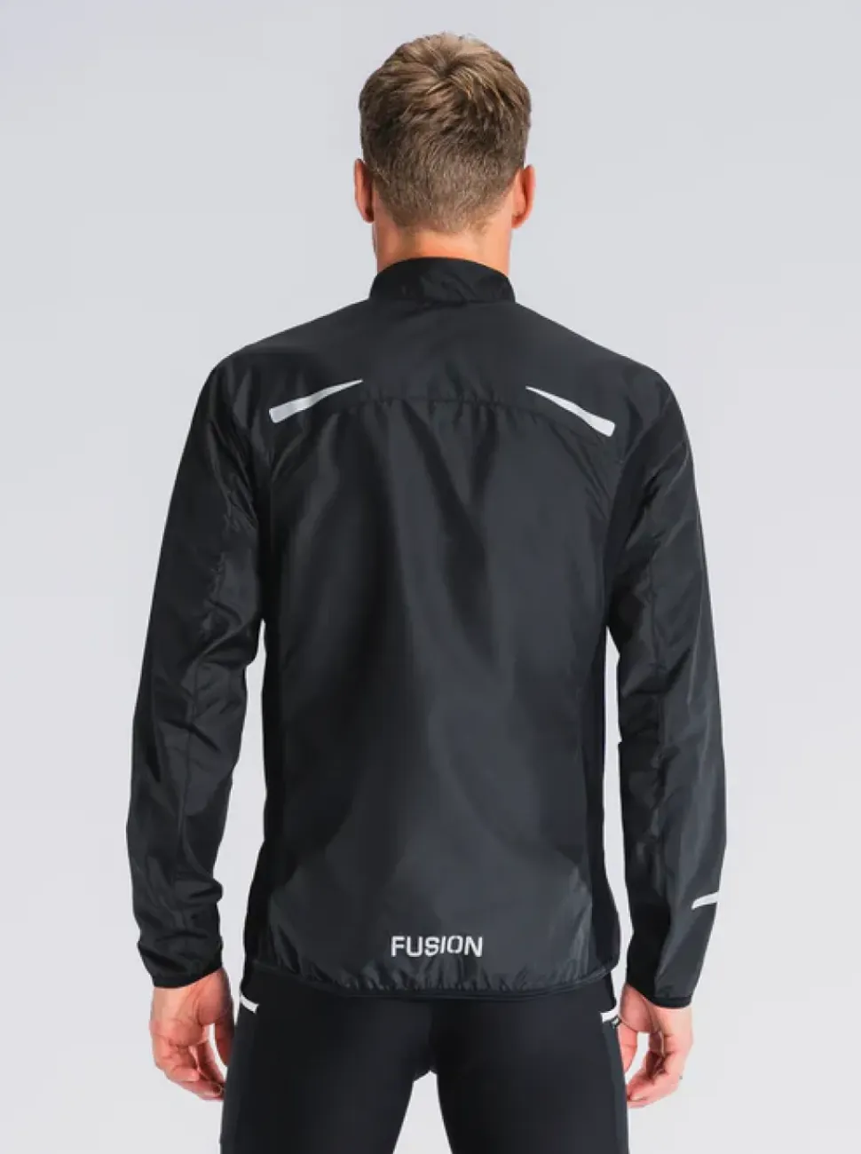 Fusion mens S1 run jacket black