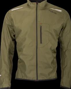 Fusion mens S1 run jacket green
