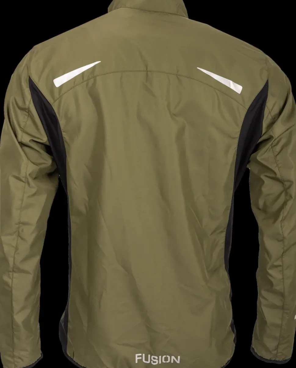 Fusion mens S1 run jacket green