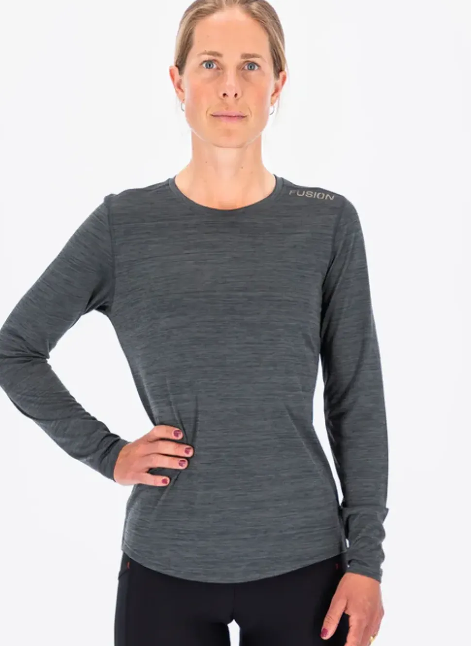 Fusion womens C3 long sleeve grey