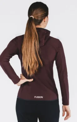 Fusion womens recharge hoodie aubergine