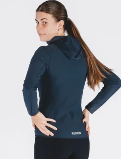 Fusion womens recharge hoodie blue