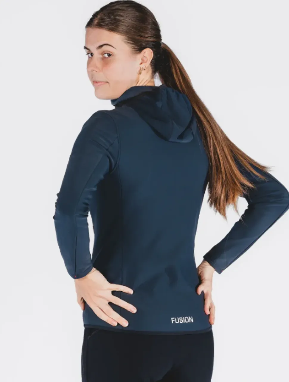 Fusion womens recharge hoodie blue