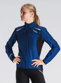 Fusion womens S1 run jacket night blue