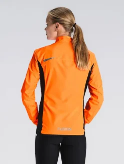 Fusion womens S1 run jacket orange