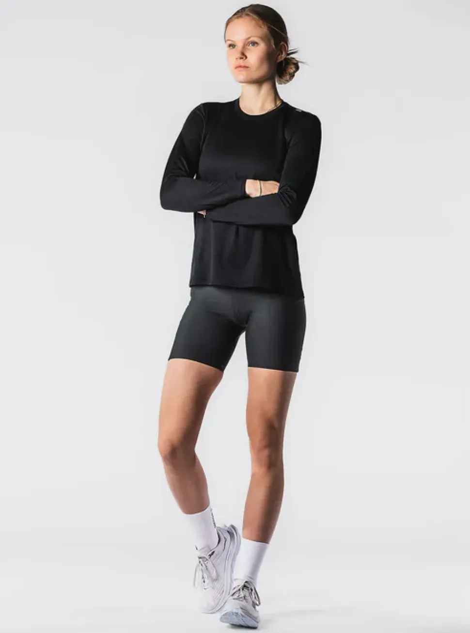 Fusion womens technical merino 150 black longsleeve