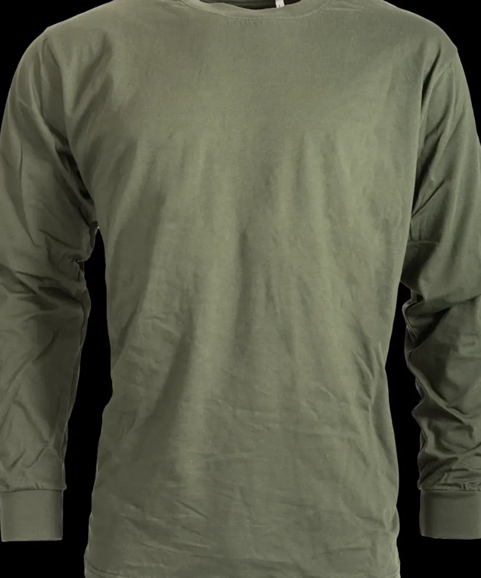 groen shirt met lange mouwen