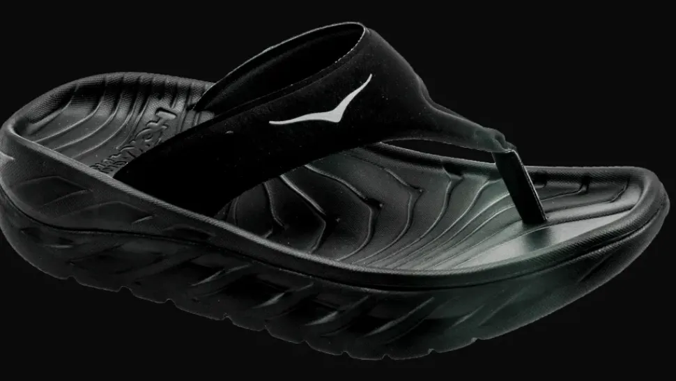 Hoka One One Women's Ora recovery flip - herstel slippers - black / dark gull gray