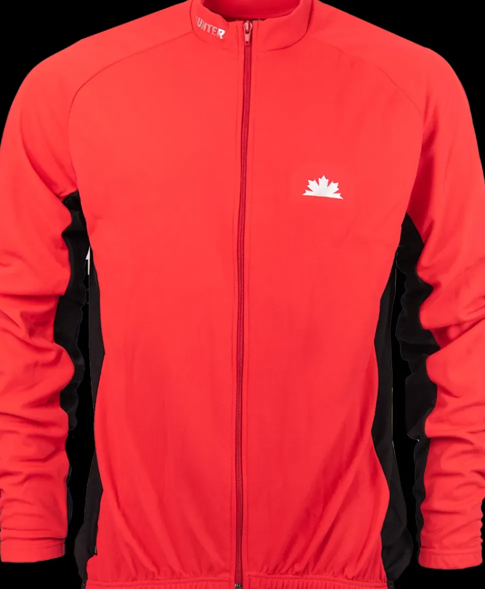 Hunter 2nd Layer Jack Fijn Rood/Zwart