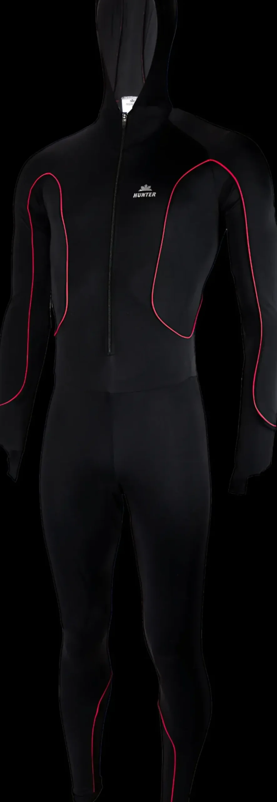 Hunter speedpak thermo zonder cap zwart/piping rood