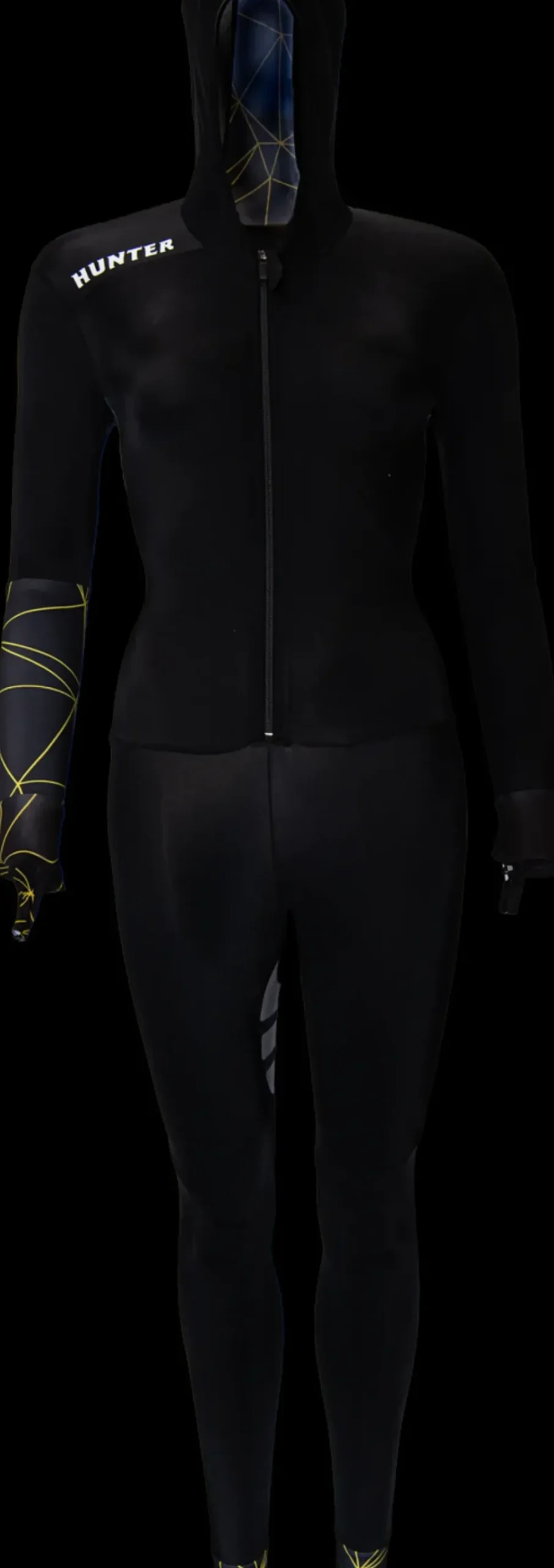 Hunter Speedsuit Lines Lycra Yellow
