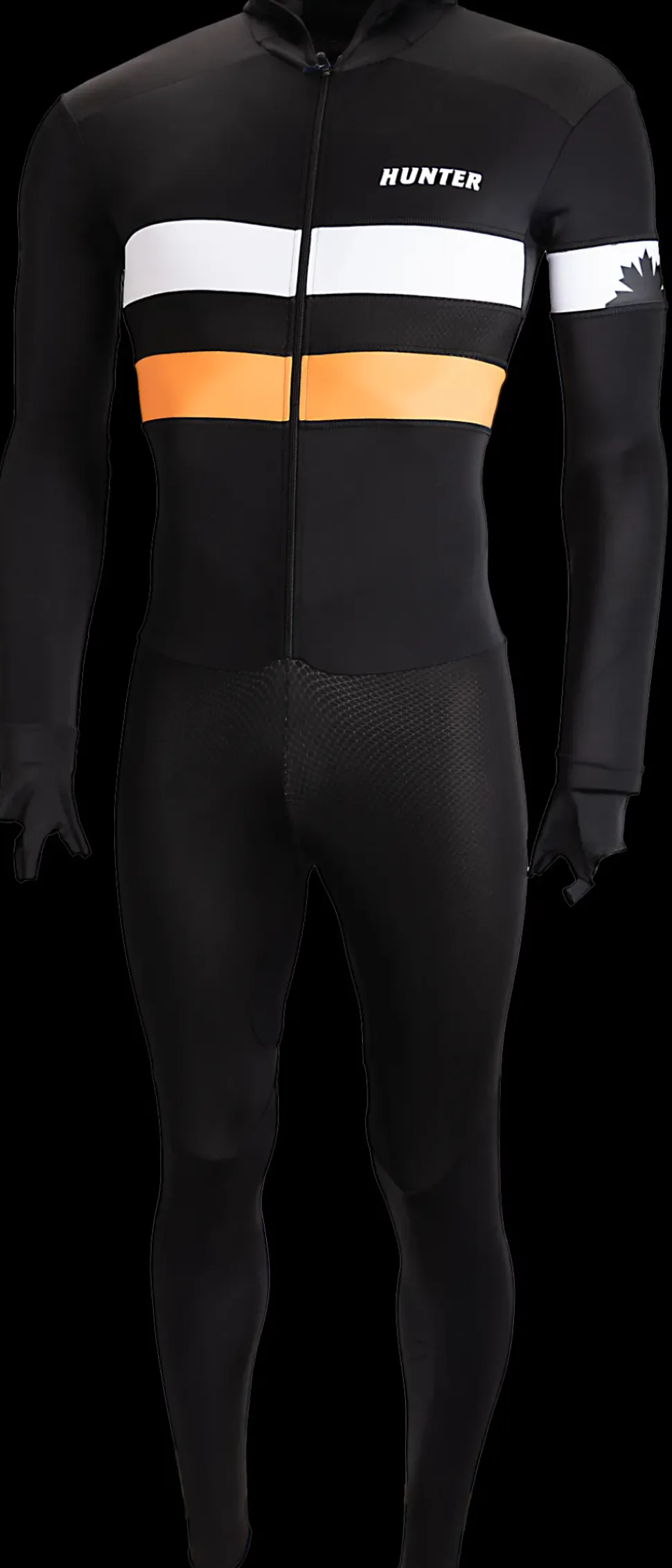 Hunter Speedsuit RTR lycra met cap Retro Black Orange