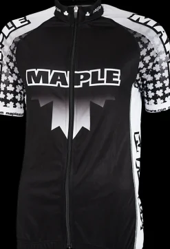 Maple Wielershirt Zwart/wit