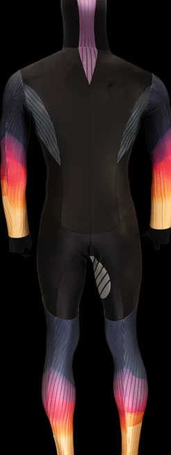 Nice rubber schaatspak power x zwart/geel/paars