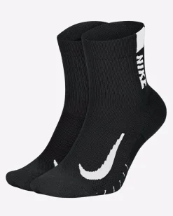 Nike Multiplier Ankle Socks 2 Pack Black