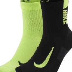 Nike Multiplier High Socks 2 Pack fluor Yellow and Black