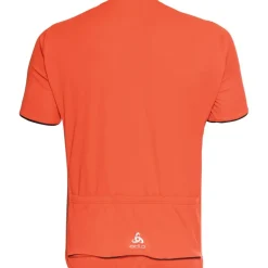 Odlo Essentials Oranje fiets shirt met halve rits