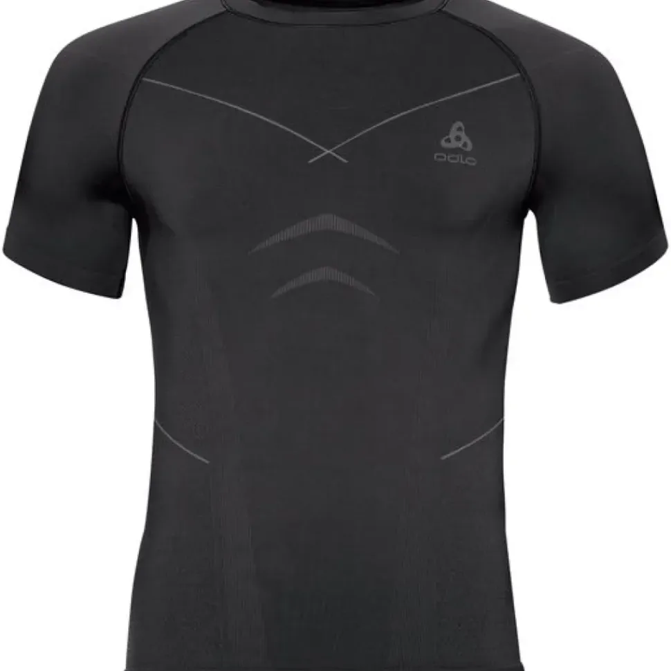 Odlo Heren Shirt Korte mouw/ Crew Neck Evolution warm, Zwart