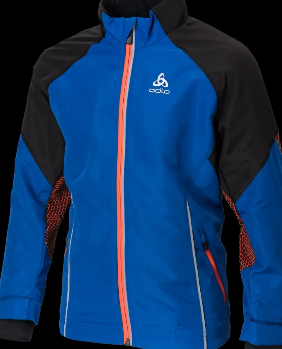 Odlo jacket frequency web blauw/zwart KIDS