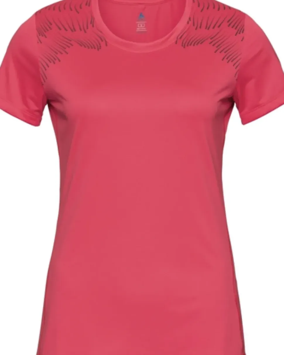 Odlo T- shirt dames basislaag top met ronde hals k/m Core Light Print