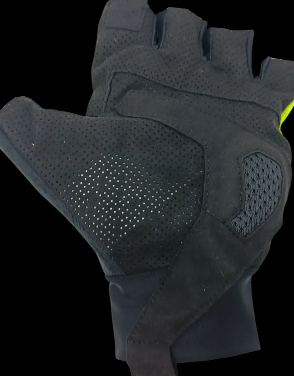 Onda Laurent Jalabert lycra fietshandschoenen geel
