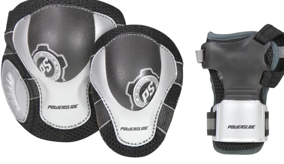Powerslide Pro Air Beschermset zwart grijs