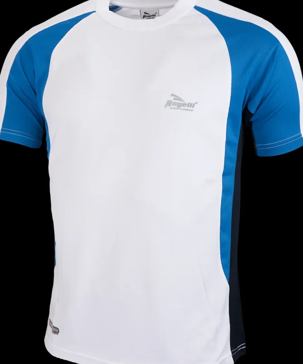 Rogelli Running shirt Elba wit/blauw/zwart