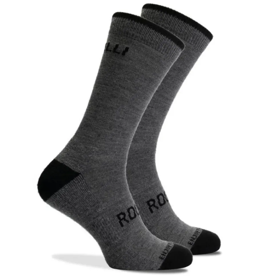 Rogelli wintersok merino wol grijs