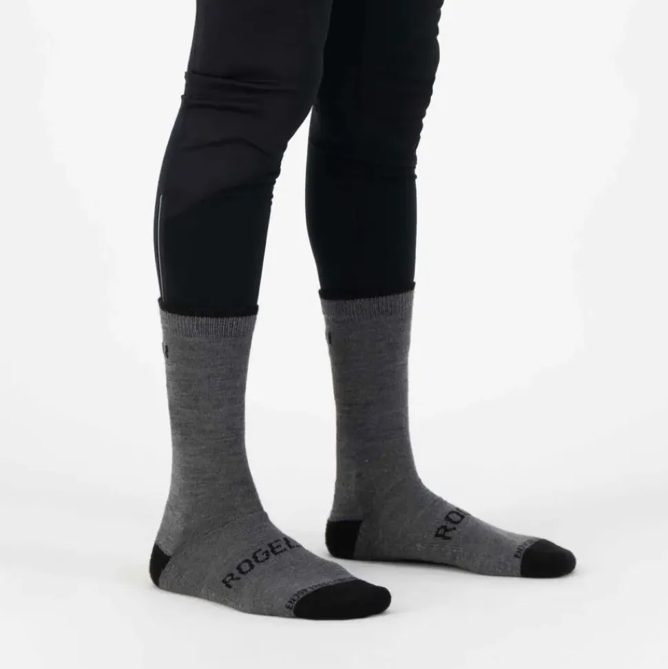 Rogelli wintersok merino wol grijs