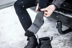 Rogelli wintersok merino wol grijs
