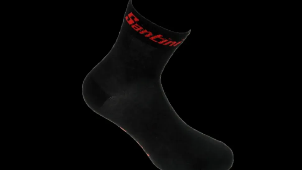 Santini Fietssokken Zwartwit