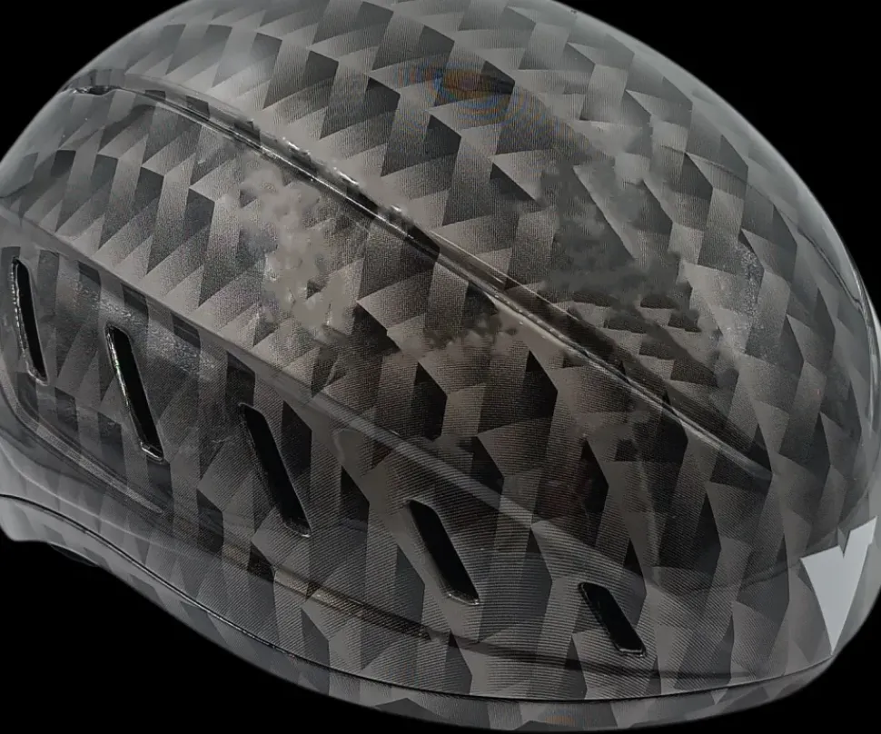 Viking schaatshelm grijs V-print